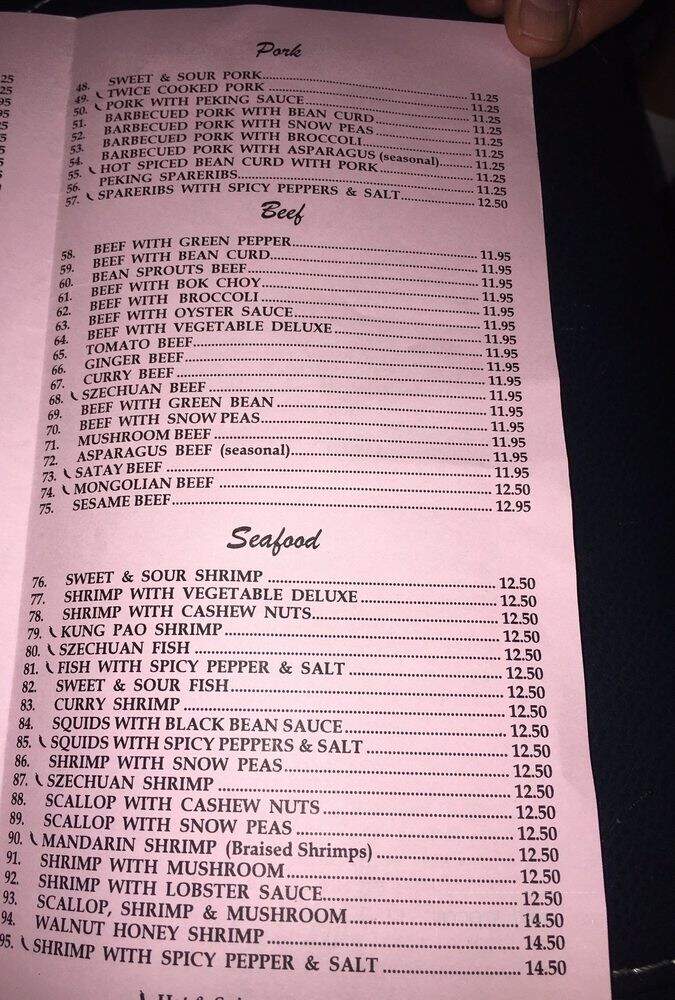 Hong Kong Restaurant - Lakeport, CA menu_pic