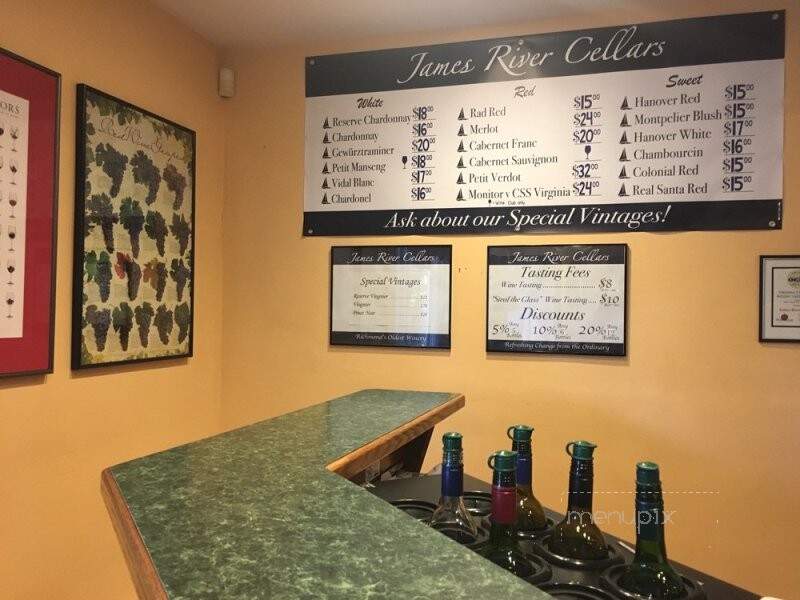 James River Cellars Winery - Glen Allen, VA menu_pic