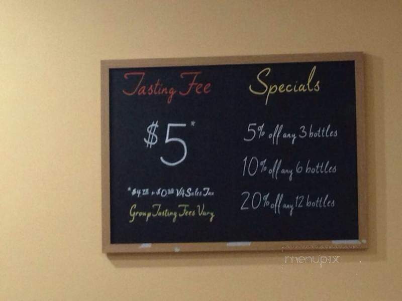 James River Cellars Winery - Glen Allen, VA menu_pic