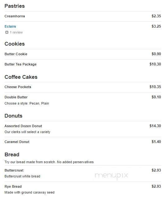 Emerson's Bakery - Florence, KY menu_pic