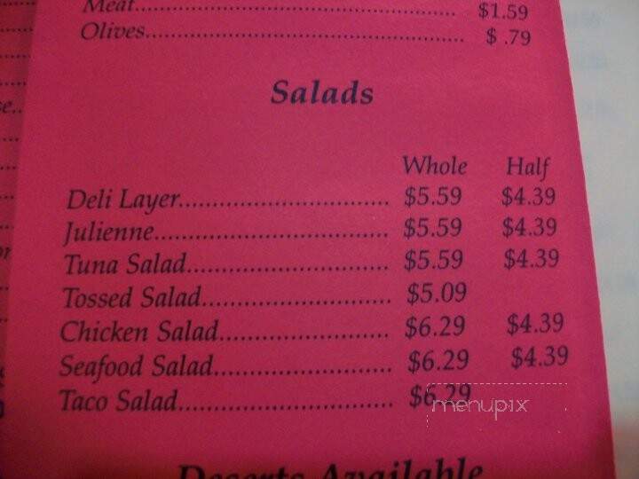 Intermission Deli - Bay City, MI menu_pic
