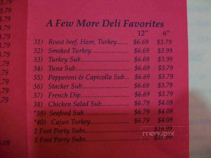 Intermission Deli - Bay City, MI menu_pic