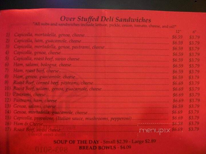 Intermission Deli - Bay City, MI menu_pic