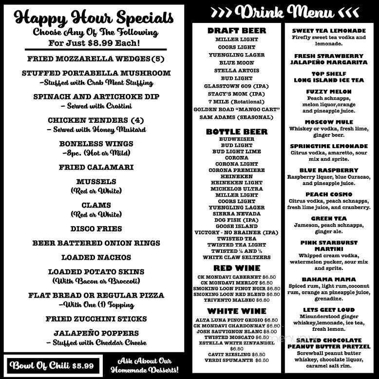 Geet's Diner - Williamstown, NJ menu_pic