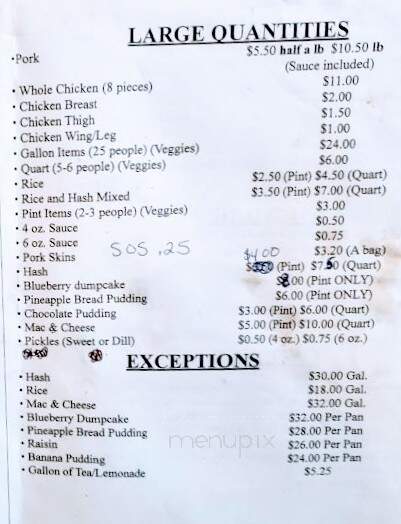 Dukes Bar Bq Ridgeville - Ridgeville, SC menu_pic