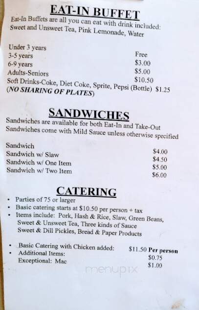 Dukes Bar Bq Ridgeville - Ridgeville, SC menu_pic