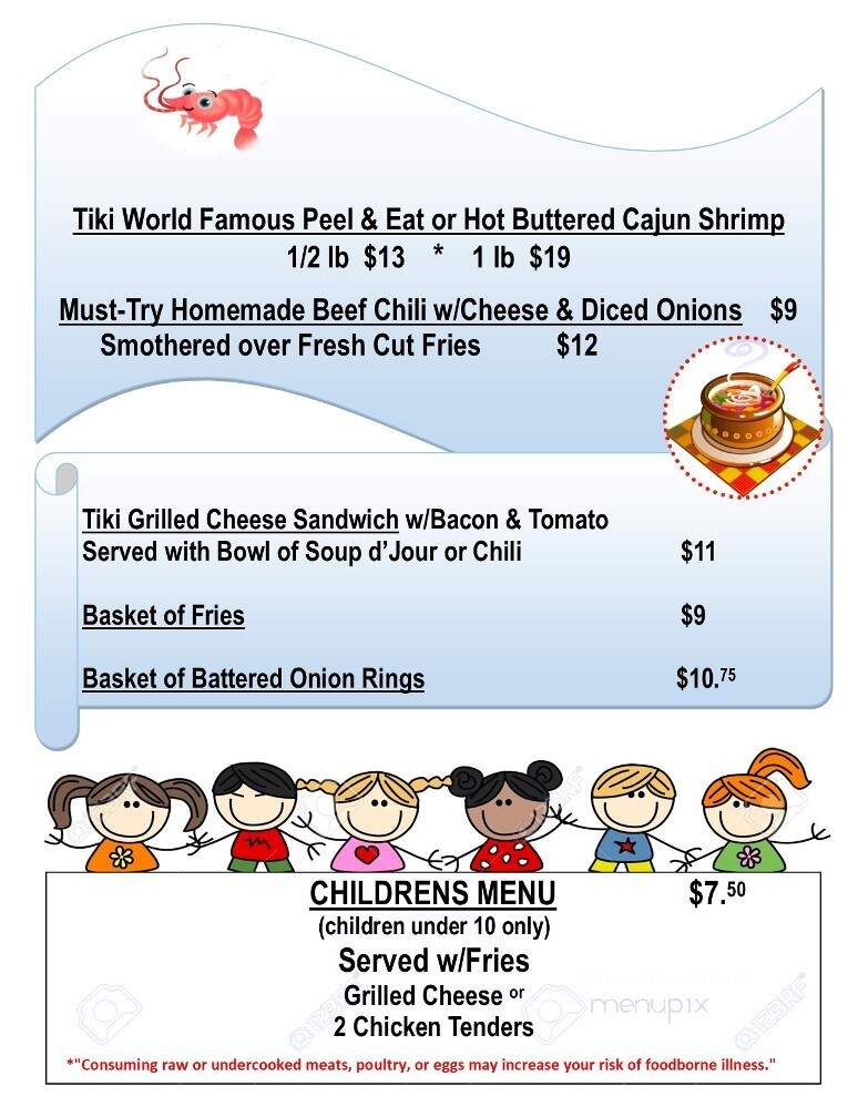 Riverside Tiki Bar & Grill - Lake Lure, NC menu_pic