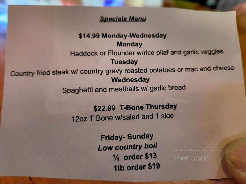 Riverside Tiki Bar & Grill - Lake Lure, NC menu_pic