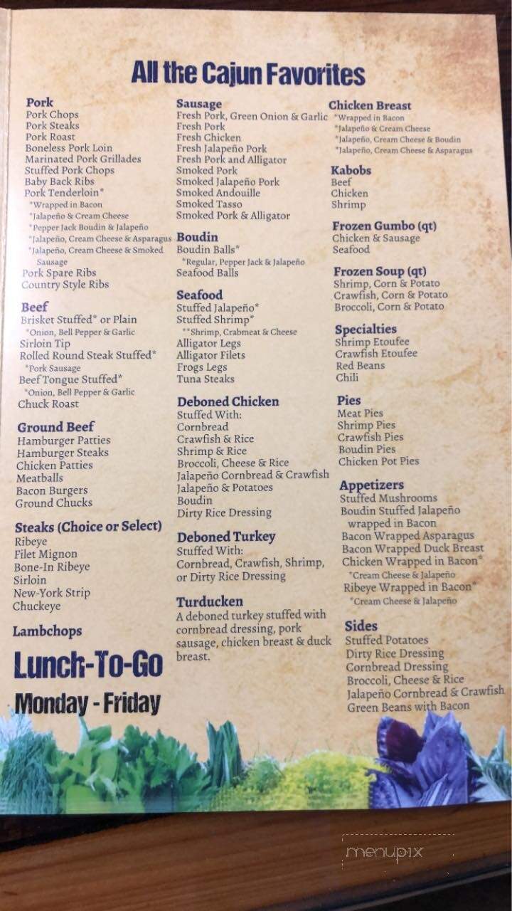 Lagniappe - Texarkana, AR menu_pic