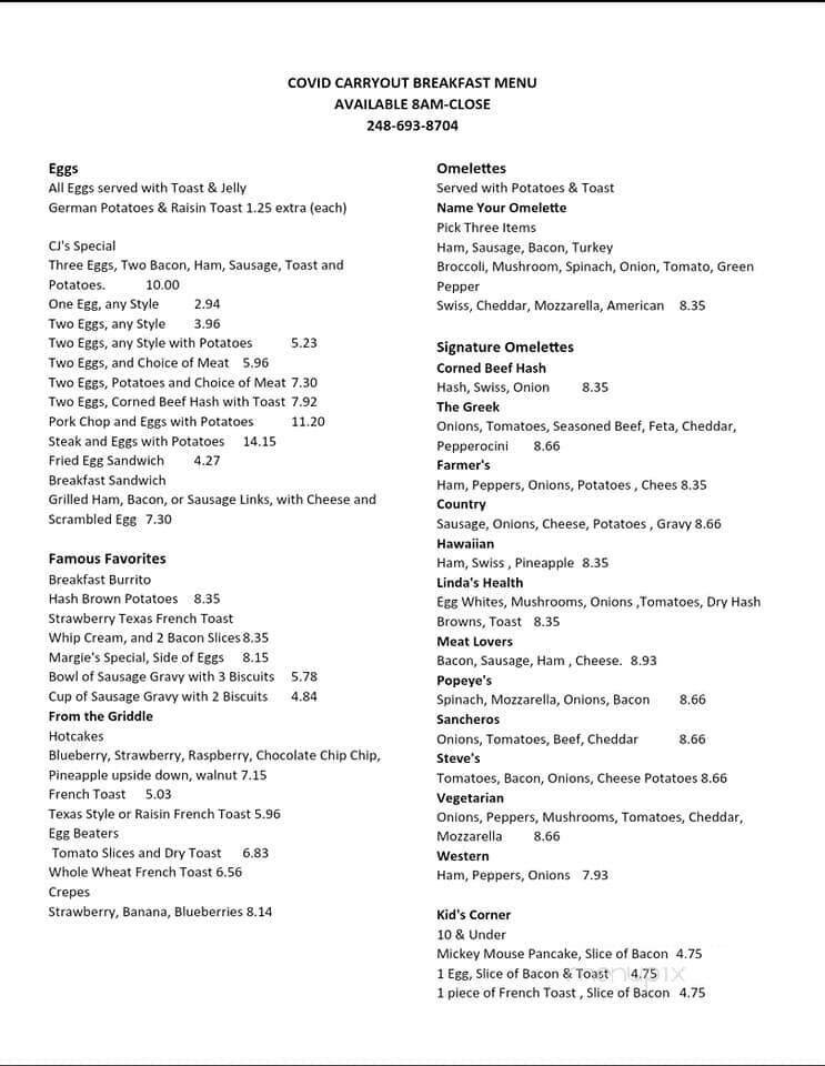 Johnny Black's LakeHouse - Lake Orion, MI menu_pic