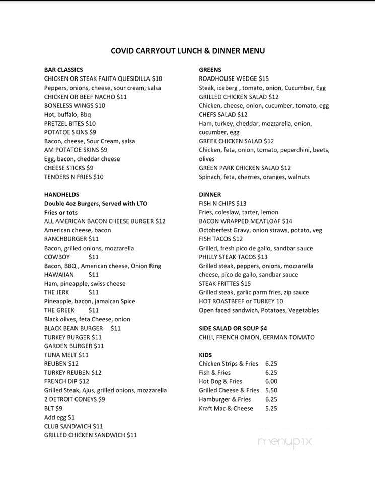 Johnny Black's LakeHouse - Lake Orion, MI menu_pic