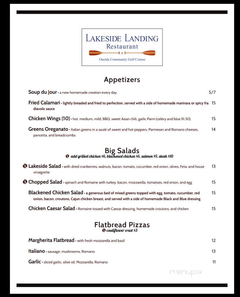 Lakeview Restaurant and Bar - Oneida, NY menu_pic