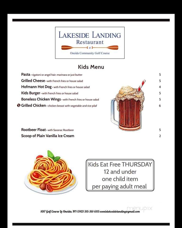 Lakeview Restaurant and Bar - Oneida, NY menu_pic