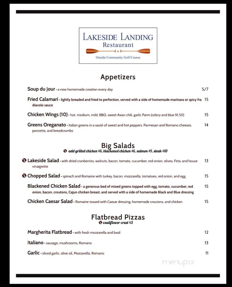 Lakeview Restaurant and Bar - Oneida, NY menu_pic