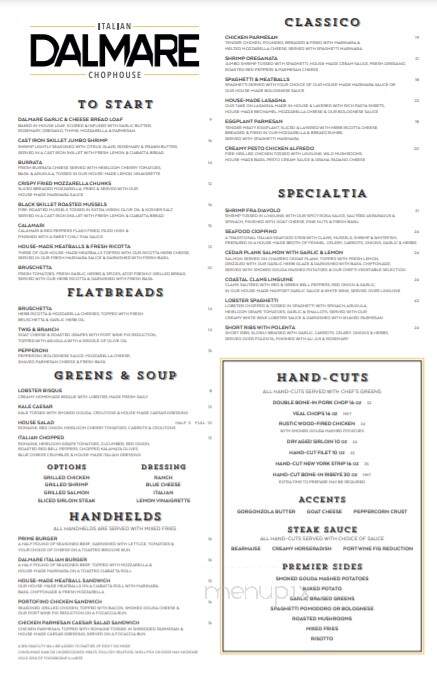 Dalmare Italian Chophouse - Ormond Beach, FL menu_pic