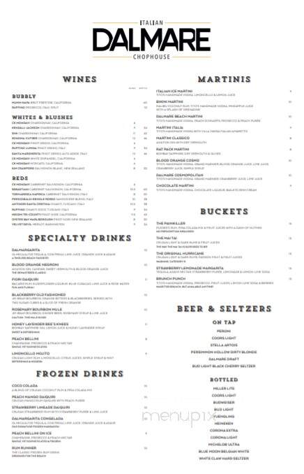 Dalmare Italian Chophouse - Ormond Beach, FL menu_pic