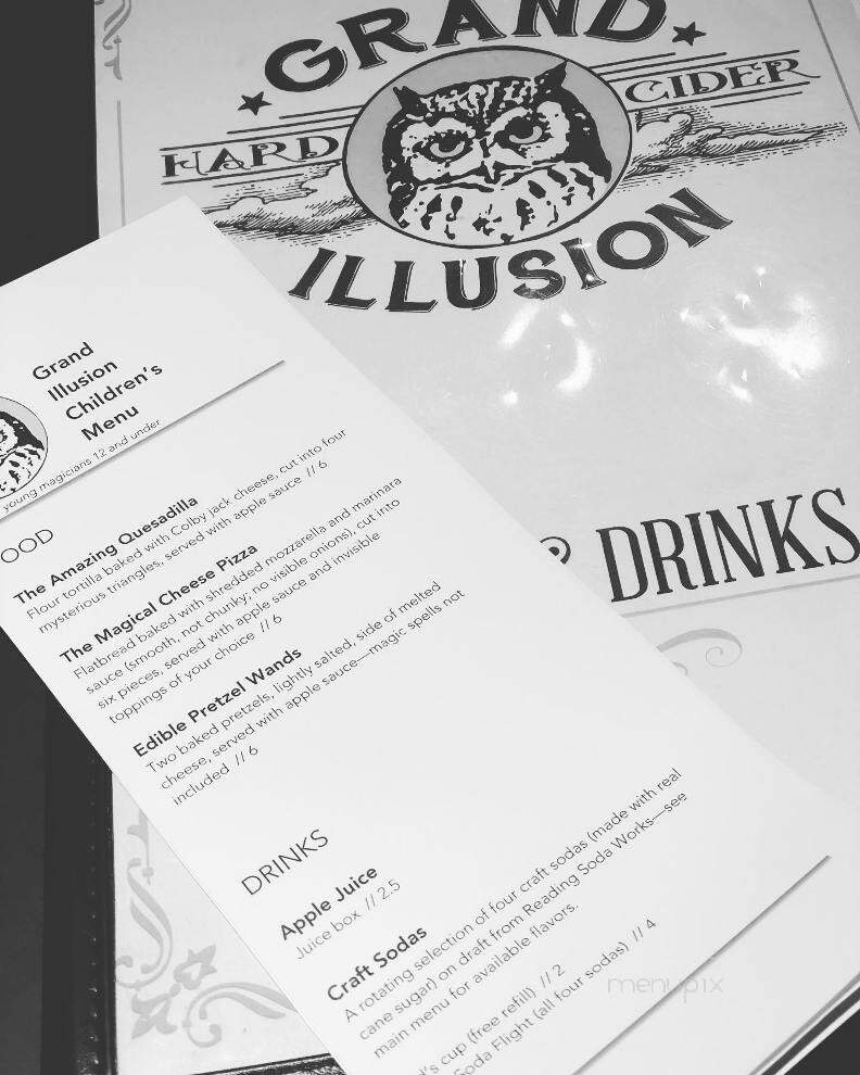 Grand Illusion - Carlisle, PA menu_pic