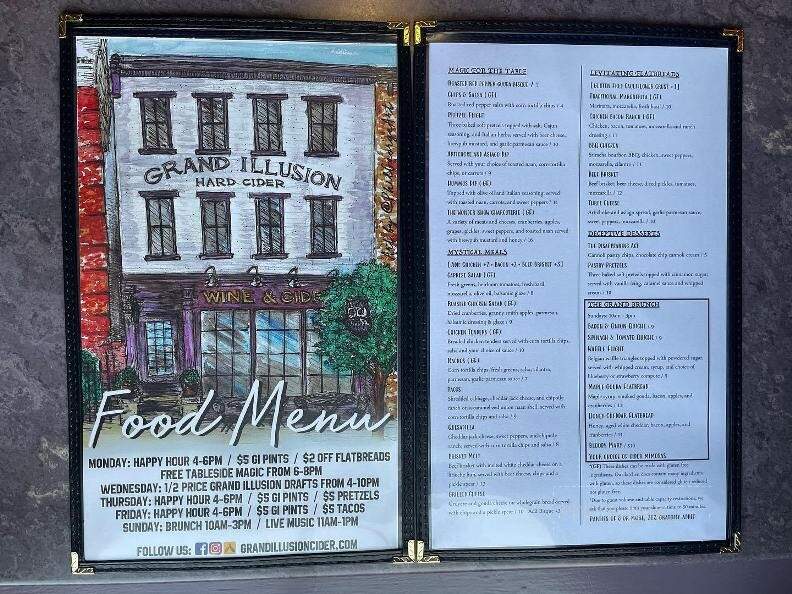 Grand Illusion - Carlisle, PA menu_pic