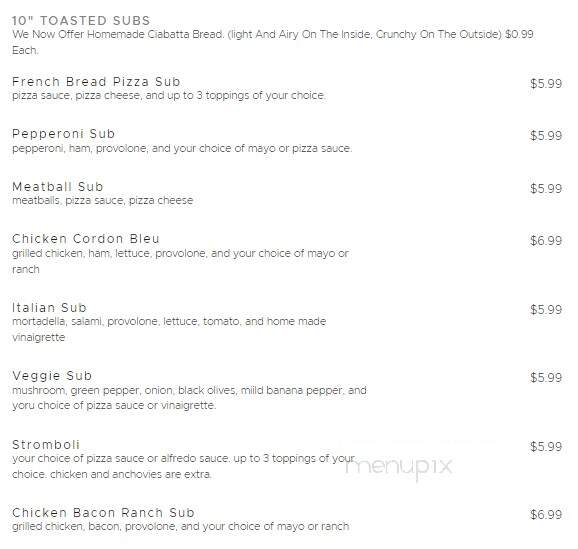 Yalas Pizzeria - Lorain, OH menu_pic