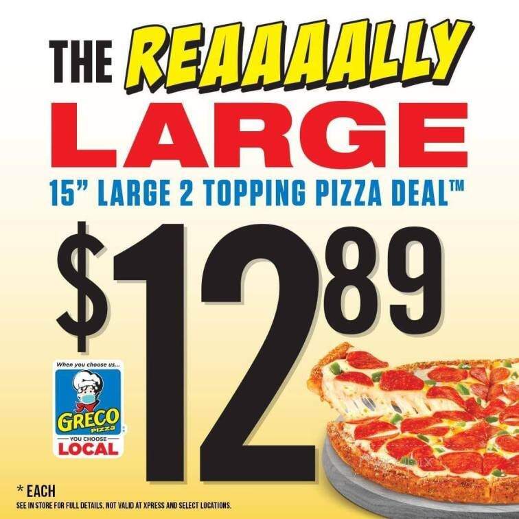 Greco Pizza - Dalhousie, NB menu_pic