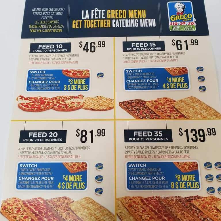 Greco Pizza - Dalhousie, NB