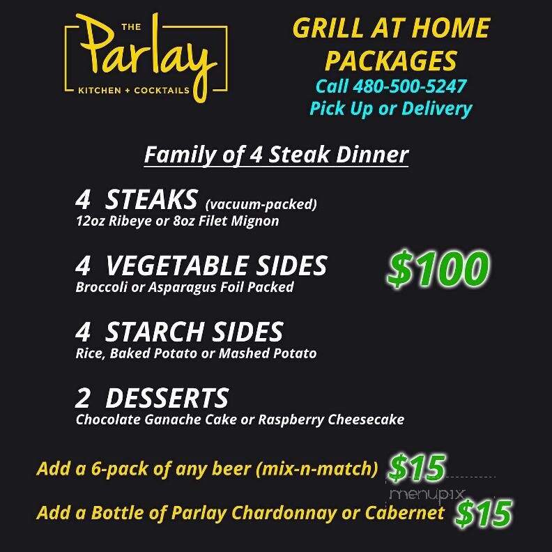 The Parlay Kitchen + Cocktails - Chandler, AZ menu_pic