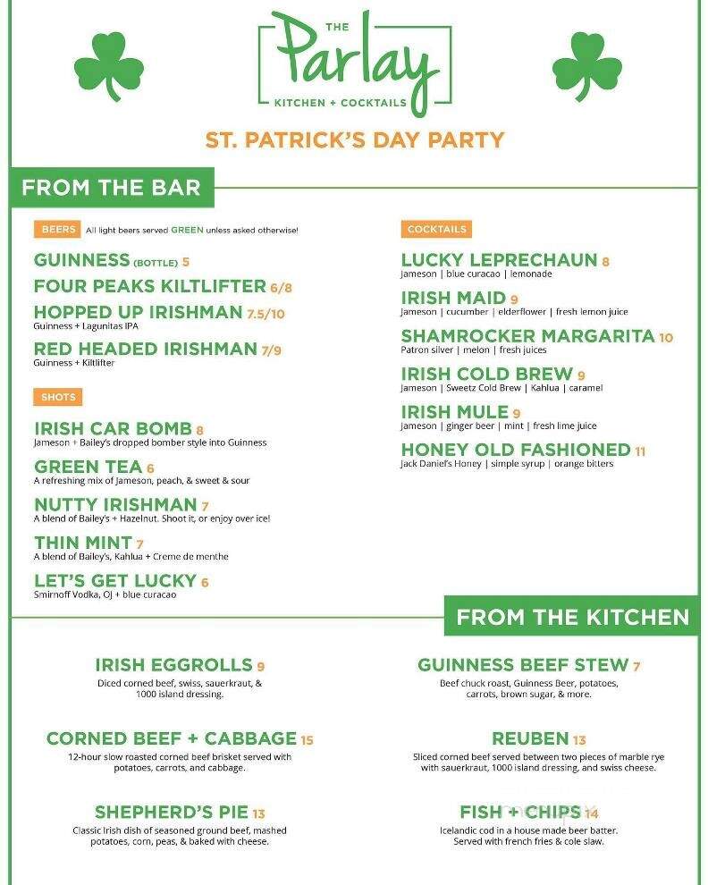 The Parlay Kitchen + Cocktails - Chandler, AZ menu_pic