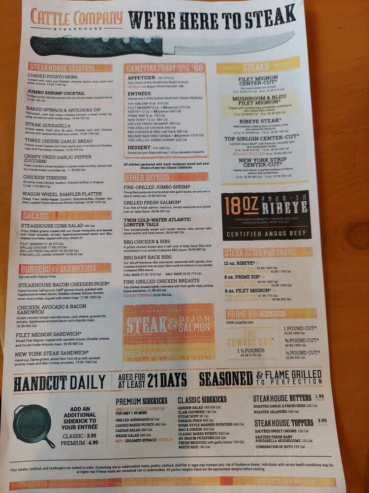 Cattle Co Restaurant - Pearl City, HI menu_pic