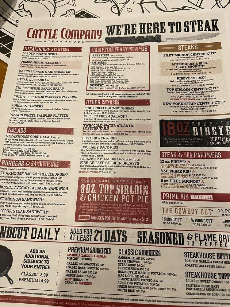 Cattle Co Restaurant - Pearl City, HI menu_pic