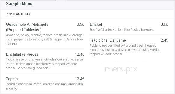 Tequila John's Mexican Grill - New Johnsonville, TN menu_pic