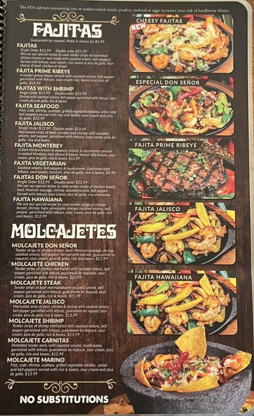 Don Senor - Mount Sterling, KY menu_pic
