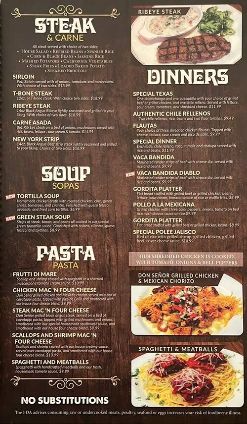 Don Senor - Mount Sterling, KY menu_pic