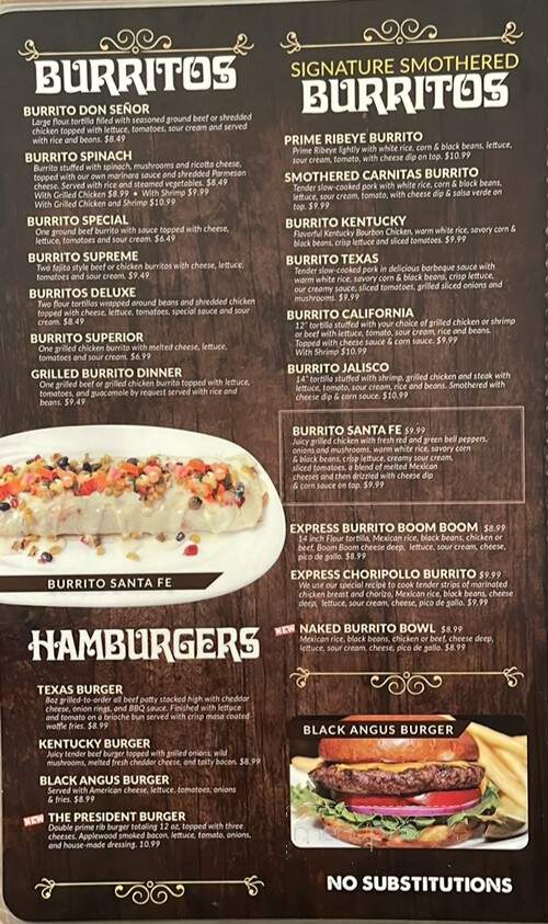 Don Senor - Mount Sterling, KY menu_pic