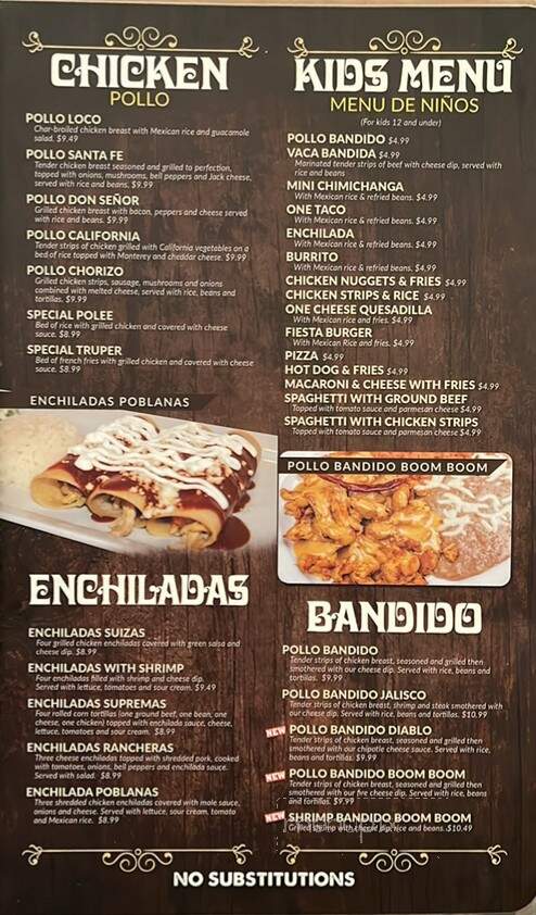 Don Senor - Mount Sterling, KY menu_pic