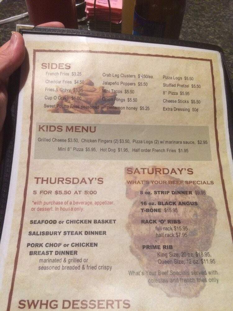 Schunk's West Hill Grill - Eden, NY menu_pic