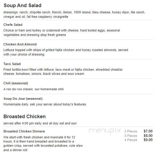 Ron-Da-Voo - Vinton, IA menu_pic