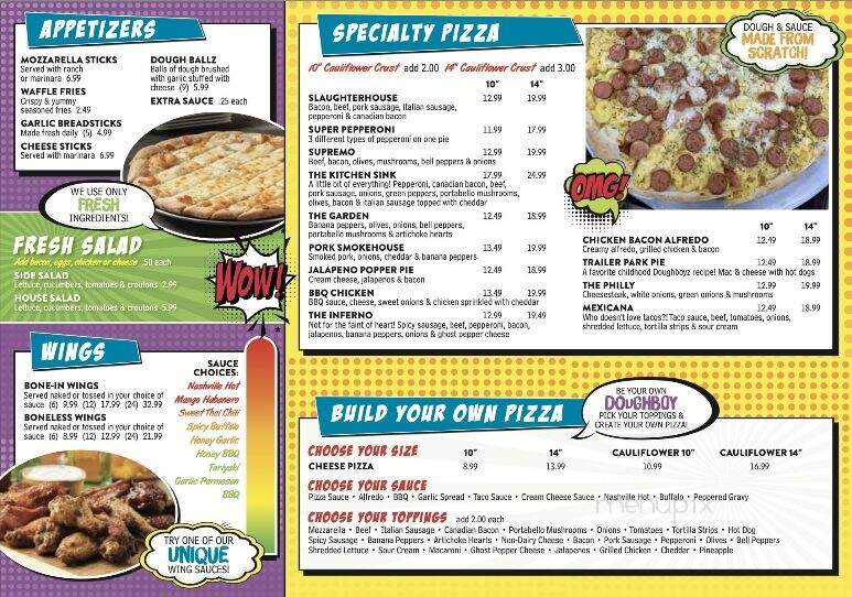 Doughboyz Pizzeria - Topeka, KS menu_pic