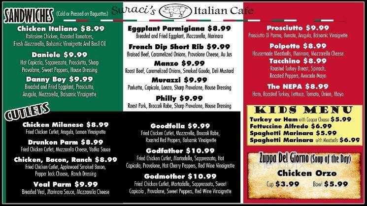 Suraci's Italian Cafe - Forty Fort, PA menu_pic