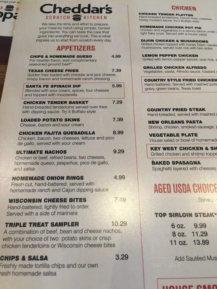 Cheddar's Scratch Kitchen - Centerville, OH menu_pic