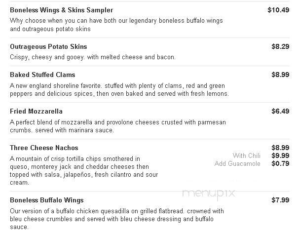 99 Restaurant and Pub - Dayville, CT menu_pic