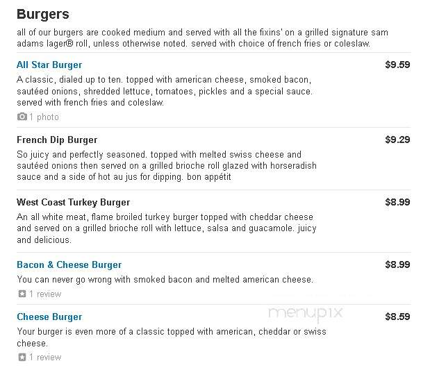 99 Restaurant and Pub - Dayville, CT menu_pic