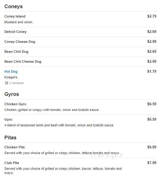 Angelo's Coney Island Palace - Grand Blanc, MI menu_pic