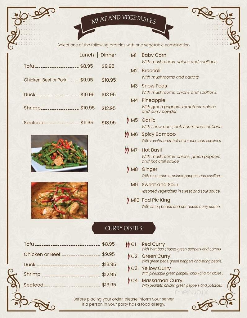 Thai Chada - Bellingham, MA menu_pic