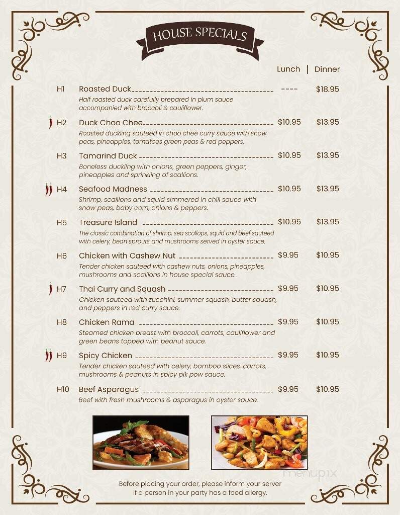 Thai Chada - Bellingham, MA menu_pic