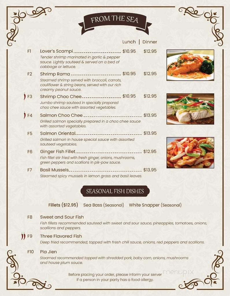 Thai Chada - Bellingham, MA menu_pic