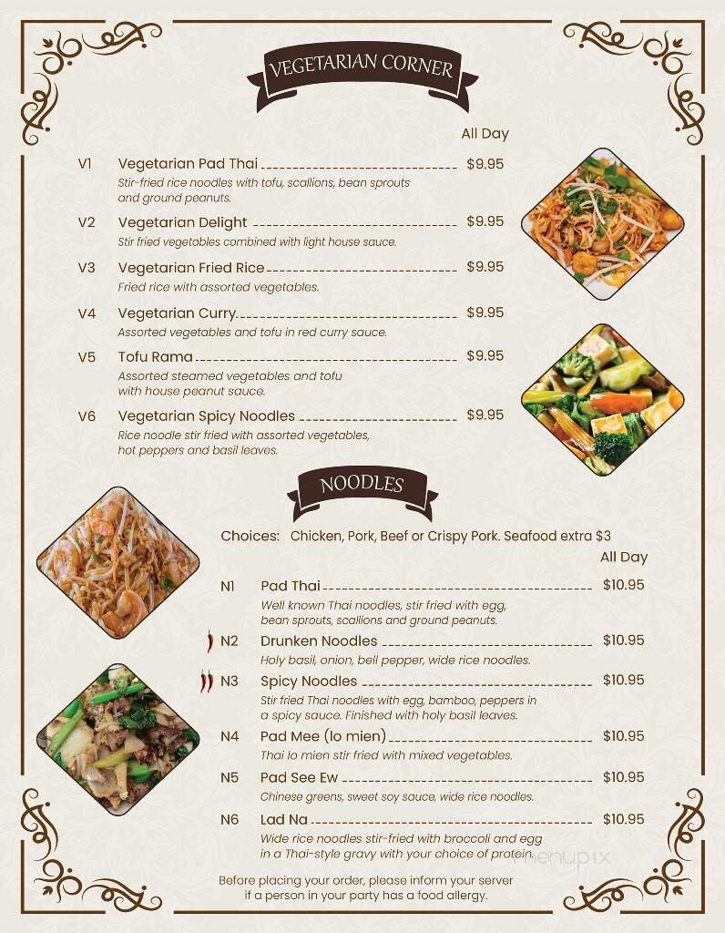 Thai Chada - Bellingham, MA menu_pic
