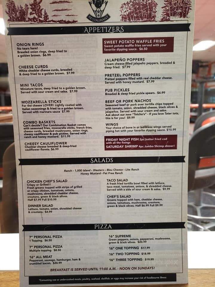 B & B Olympic Bowl - Preston, MN menu_pic