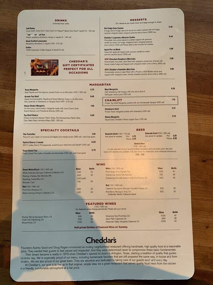Cheddar's Casual Cafe - Thornton, CO menu_pic