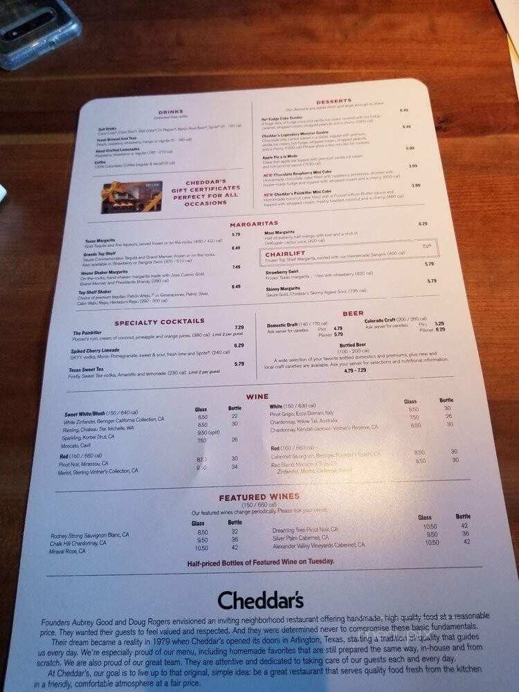 Cheddar's Casual Cafe - Thornton, CO menu_pic