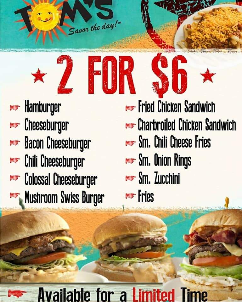 Tom's Famous Family Restaurant - Escondido, CA menu_pic